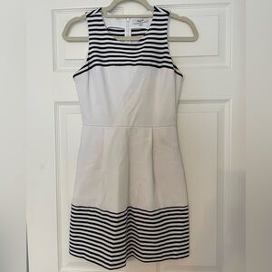Madewell Black and White Striped Dress with pockets
